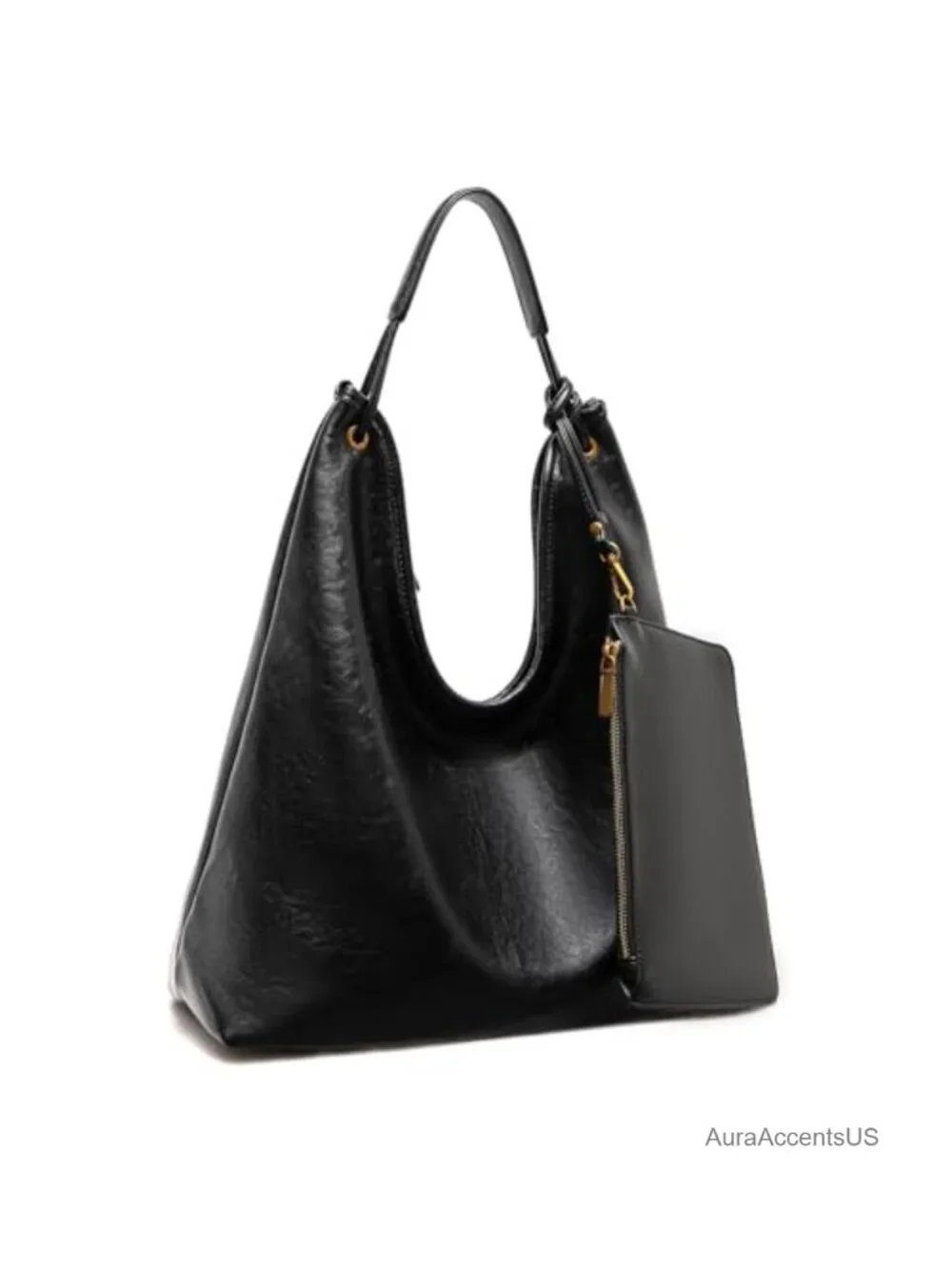 Large Slouchy Hobo Bag Women Faux Leather Crossbody Tote Shoulder Zipper